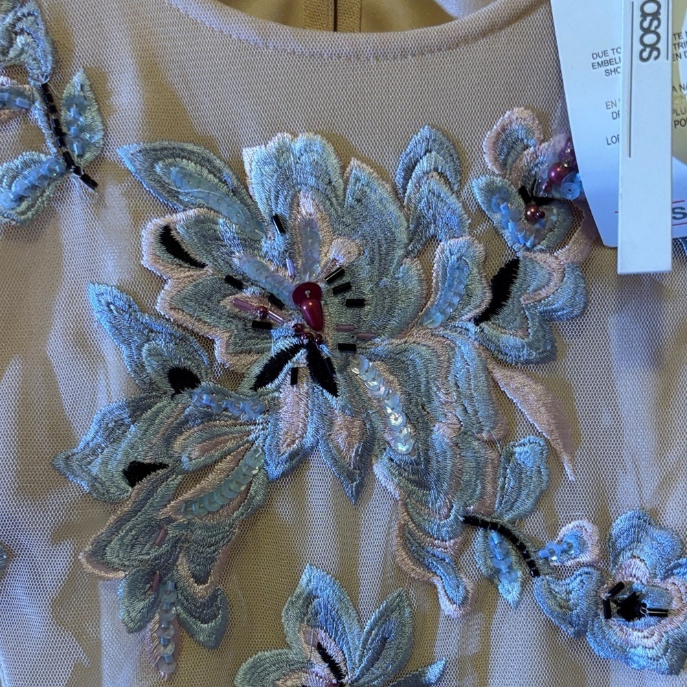 ASOS Elegant Floral Dress - Pink and Blue - Picture 2 of 7